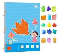 Libro Di Apprendimento Della Geometria 3D Pull String, Geometrie per Principianti Con 9, 12, 15 Modelli Geometrici Solidi, Libro Di Apprendimento Della Geometria 3D Con Intreccio