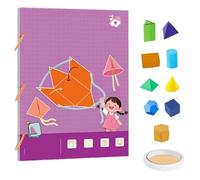 Libro di apprendimento della geometria 3D Pull String, libro di apprendimento della geometria 3D con modelli geometrici solidi 9/12/15, insegna le formule di volume e area superficiale (9 - Modello)