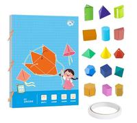 Libro Di Apprendimento Della Geometria - Libro Di Apprendimento Con Stringa Pull | Modelli Geometrici Con Corda Intrecciata | Giocattolo Con Solidi 9/12/15 | Giocattoli Educativi Pensiero Spaziale Per
