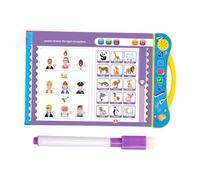 Libro di apprendimento dell'inglese, Giocattolo educativo, abilità Cognitive per Viaggiare, Aereo, Libro sonoro interattivo per Bambini in età