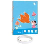 Libro di apprendimento geometrico 3D: guida educativa matematica da 21 cm, libro per il pensiero spaziale + guida alle formule, meccanismo a corda da 29 x 21 cm, carta resistente