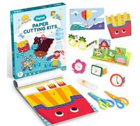 Libro di attività a forbice per bambini, 4 livelli progressivi per imparare a tagliare per bambini dai 3 ai 6 anni, 27 divertenti mestieri con forbici sicure per i bambini, sviluppare abilità motorie