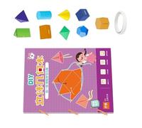 Libro di attività con forme geometriche con ritagli pieghevole modelli di realtà aumentata per l'apprendimento scolastico o a casa forme geometriche libro