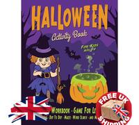 Libro di attività di Halloween per bambini: labirinti, puzzle, colori e ricer...