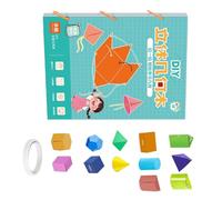 Libro di attività geometriche Portable Paper Engineering Pack Intelligence Builder per più Basic Quiet Play Educational Craft