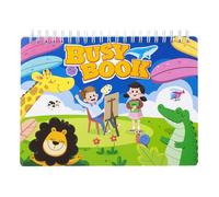 Libro di attività per bambini, giochi educativi a due lati portatili, libro di lavoro a forma di libro di lavoro, puzzle, per calze di Natale, compleanno, Natale, ragazza, prescolare, casa