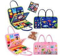 Libro di attività per Bambini Piccoli, Libro Sensoriale Morbido E Occupato | attività di Sviluppo Precoce con attività Motorie, Abilità di Vita, Giocattoli Educativi, Forniture P