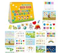 Libro di attività prescolare - 15 argomenti Libri di apprendimento per bambini Libro di attività per l'asilo | Libri di scuola materna colorati, giocattoli educativi | Libro occupato della scuola