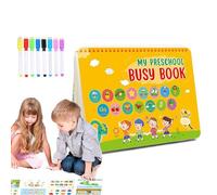 Libro Di Attività Prescolare - PVC | Attività di apprendimento Riutilizzabili, Libri Educativi per Bambini | Giocattoli Colorati per 3 anni+ Scuola