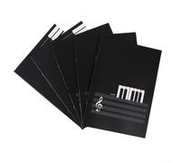 Libro di carta manoscritto con 16 fogli di righe bianche per esercizi di scrittura musicale ed esercizi teorici