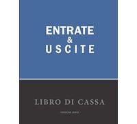 Libro Di Cassa: v4-1 Libro mastro semplice per le piccole imprese o conto privato | Saldo precedente Data Entrate Uscite Saldo | 101 pagine | 20,32cm ... sfondo blu banda orizzontale nero a sinistra