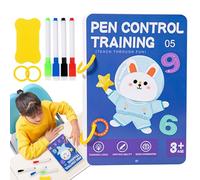 Libro di controllo a - Libro di lavoro cancellabile per bambini, esercizi di prescrizione nell'asilo, set di libri di lavoro di lunga durata | Esercizi per il controllo della per abilità