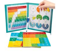 Libro di dimostrazione delle frazioni magnetiche, per insegnare la matematica alle frazioni magnetiche, forniture per l'istruzione domestica, set master matematico per ragazze elementari, bambini