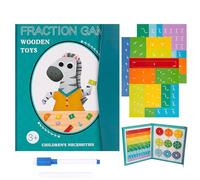 Libro di dimostrazione delle frazioni magnetiche, piastrelle magnetiche educative Highiy e cerchi di frazioni, libro di puzzle durevole per classe (A)