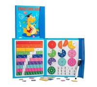 Libro di dimostrazione magnetico delle frazioni per l'apprendimento del Ki-ds, set di maestri matematici magnetici con manipolatori matematici e magneti a piastrelle per frazioni, libro educativo per
