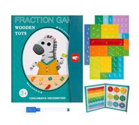 Libro di dimostrazione magnetico delle frazioni per l'apprendimento del Ki-ds, set di master magnetico di matematica con manipolatori matematici e magneti a piastrelle per frazioni, libro educativo