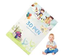 Libro di disegno per la stampa 3D per bambini, libro di disegno a penna da stampa 3D, Modelli di spessi, Modello di carta colorato di 40 motivi colorati riutilizzabili con 2 piastre chiare p