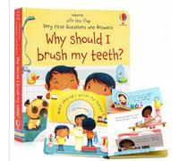Libro di divulgazione scientifica per l'educazione precoce, "Usborne Very First Questions And Answers Why Should I Brush My Teeth?", libri in inglese per bambini (Lift The Flap Very First Q & A) Lavar