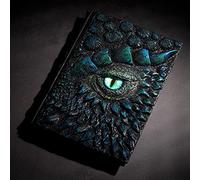Libro di drago animato deluxe, diario in rilievo drago 3D, ornamenti in resina per uso domestico, puntello del libro del drago di Halloween, movimento orribile dell'occhio (drago di ghiaccio)