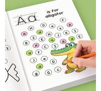 Libro di esercizi di 32 pagine con lettere dall'A alla Z - Apprendimento interattivo delle lettere e attività creative di colorazione, sviluppo delle abilità di scrittura, forniture per il ritorno a s