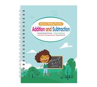 Libro di esercizi per la scrittura a mano con scanalature magiche per bambini, lettere e numeri, disegno artistico, operazioni matematiche, scrittura a mano inglese, per bambini