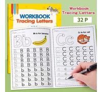 Libro di esercizi per tracciare le lettere dalla scuola materna alla scuola primaria, quaderno di pratica di scrittura di lettere e fonologia per bambini, quaderno di calligrafia con linee tratteggiat