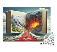 Libro di Fiabe Fantasia Puzzle 1000 Pezzi Carta per Adulti Scena con Fiume e Montagne Gioco di Puzzle 1000 Pezzi Rilassamento Famiglia Regalo Decorativo 70x50cm/1000pcs