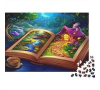 Libro di Fiabe Magico Puzzle 1000 Pezzi Gioco di Puzzle 1000 Pezzi Carta per Adulti Casetta da Sogno Relax Famiglia Decorazione Regalo 52x38cm/1000pcs