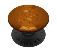 Libro di fiabe magico scatenando foglie d'autunno illustrazione PopSockets PopGrip Adesivo