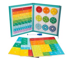 Libro Di Frazioni Magnetiche,Set Master STEM Matematica | Manipolatori Magnetici di Frazioni per l'insegnamento STIM Matematica,Destinato Aux, Studenti E Scuole Primarie