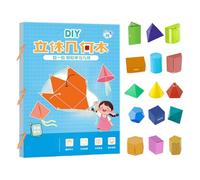 Libro di geometria, 15 modelli illuminismo colorato geometria gioca a manipolanti di matematica del pensiero spaziale con simpatici forme geometriche educative