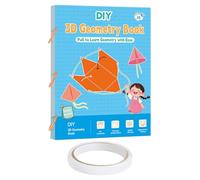 Libro di geometria 3D con solidi - Educational Math Toy for Kids | Assistenza per l'apprendimento del puzzle di pensiero spaziale | Attività per principianti in classe | Gruppo di viaggio Studia set d