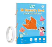 Libro di geometria 3D per bambini - con corpi solidi 9/12/15 | Gioco di allenamento interattivo per studenti adolescenti istruzione a casa principianti bambini in età prescolare viaggio studio di