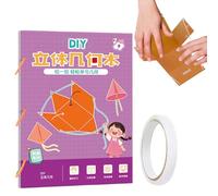 Libro di geometria 3D per bambini, filo di traino 3D forme geometriche giocattolo libro di matematica, giocattolo educativo pensiero spaziale per bambini aula principianti viaggio e apprendimento di