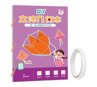 Libro di geometria 3D per bambini | Filo di traino 3D Forme geometriche libro di matematica | Giocattolo educativo Pensiero spaziale per bambini aula principianti viaggio e apprendimento di gruppo