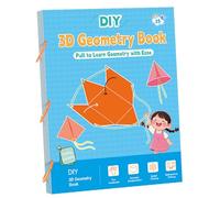 Libro di Geometria per Bambini, Libro Tattile 3D Con Cordina Per Imparare La Geometria, Manuale Per Insegnare Pensiero Logico e Formule a Bambini 5-12 Anni Ragazze e Ragazzi