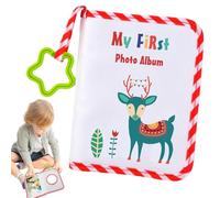 Libro di immagini per bambini, album fotografico per il primo anno, album per bambini di alce dei cartoni animati per il primo anno, giocattolo per album fotografico per bambini, libro di famiglia per