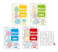 Libro Di Labirinti Per Bambini - Giochi Educativi Labirinti Progressivi | 4 Pezzi Attività Sensoriale Didattica per Studenti Bambini Ragazzi Adulti