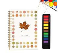 Libro di lavoro ad acquerello, libro da colorare con colori ad acqua, per principianti, accessori da colorare per artisti e maestri (C)