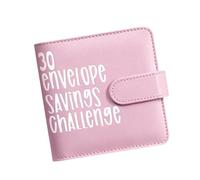 Libro di lavoro in pelle PU - 30 giorni - Busta sfida - libro di lavoro con copertina in argento | Libro di lavoro in argento per risparmiare denaro, organizzatore di pelle PU argento