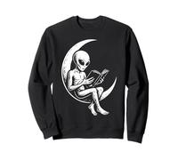 Libro di Lettura Alieno Crescent Moon Space Funny Bookworm Felpa