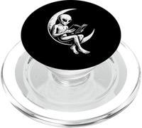 Libro di lettura alieno Crescent Moon Space Funny Bookworm PopSockets PopGrip per MagSafe