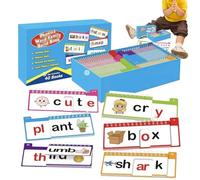 Libro di lettura e rima, libri di vocabolario da 40 pezzi | Sight Words Flash Cards asilo - Integrazione con giochi di ruolo per bambini di età compresa tra 3 e 8 anni, costruzione vocale, asilo