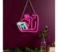 libro di lettura per ragazze, luce a LED, personalizzata, donna legge libro al neon, luce al neon, lettore di libro, club, camera, sala giochi, arte murale, decorazioni, Natale