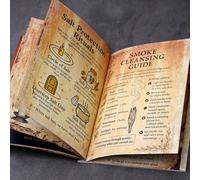Libro di magia e stregoneria di 77 pagine, include fasi lunari, conoscenze sulle erbe, incantesimi, diario di stile gotico dark academia della strega, perfetto per streghe moderne, wiccan e esplorator