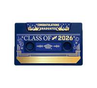 Libro di messaggi audio retrò per la laurea 2026 e biglietto puzzle con cappello di laurea a LED luminescente, scatola memoria con registrazione 300 secondi Campeggio (A, One Size)