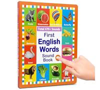 Libro di parole in inglese | Libro di parole inglesi per bambini con apprendimento del vocabolario con suono per studio coinvolgente | Compagno educativo interattivo per bambini in età prescolare