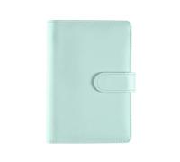 Libro di pianificazione del bilancio finanziario A6 in pelle a fogli mobili, blu