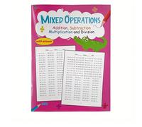 Libro di pratica di 32 pagine per addizione, sottrazione, moltiplicazione e divisione, quaderno di esercizi matematici per l'apprendimento della matematica entro 1000, fogli di lavoro per la pratica m