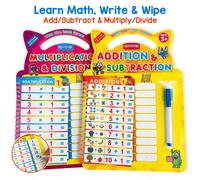 Libro di pratica di aritmetica per bambini, addizione sottrazione moltiplicazione divisione, supporto per l'apprendimento e l'insegnamento della matematica, carte da gioco per studenti, quaderno educa